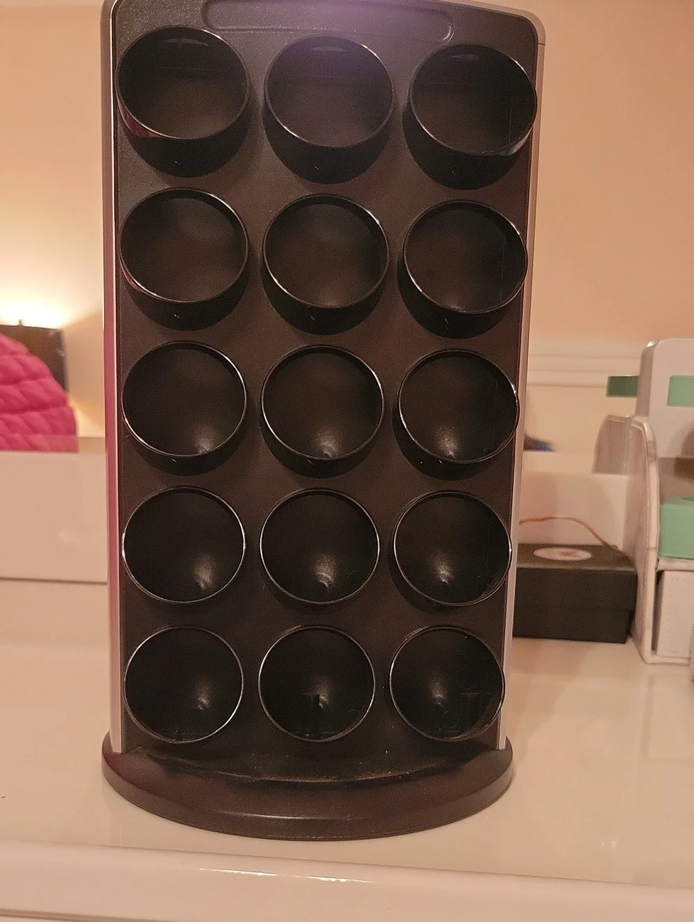 Keurig Black Rotating Capsule Organizer Tower For K Cups
